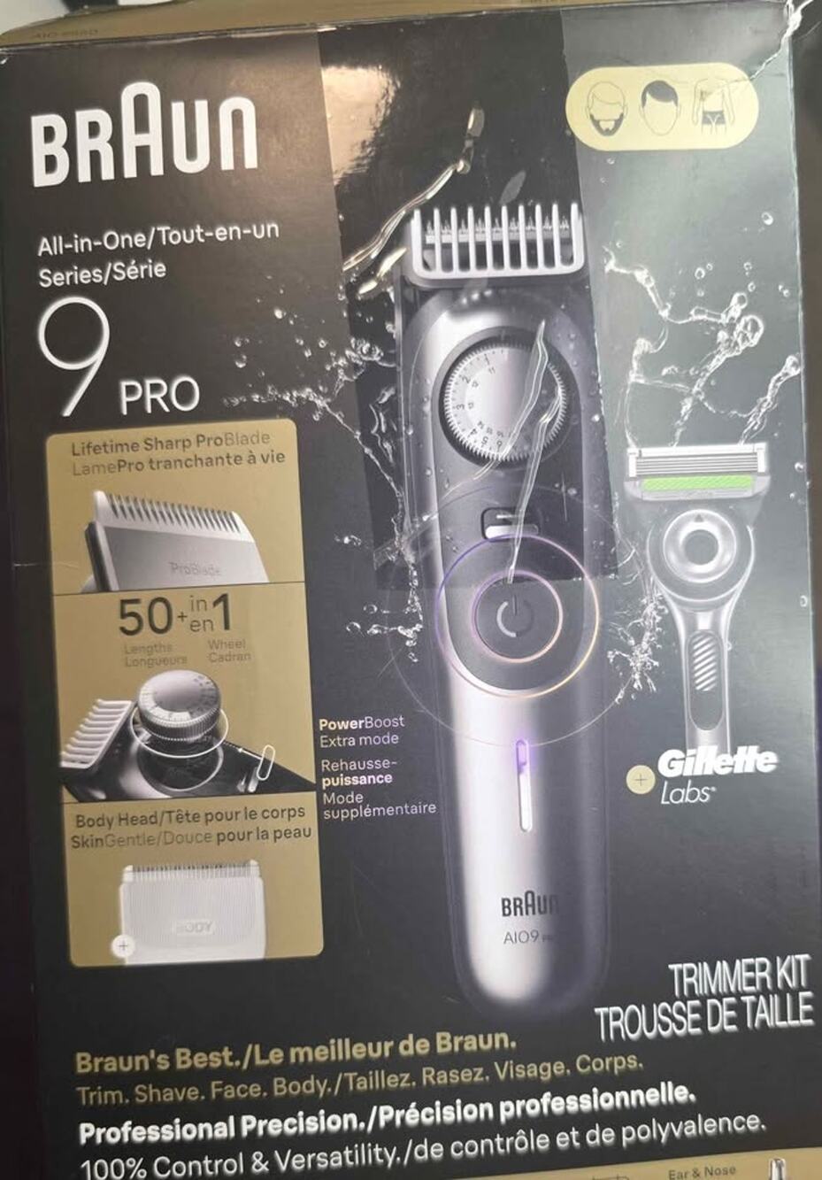Braun Series 9 Pro All-in-One Trimmer Kit Waterproof Power Boost